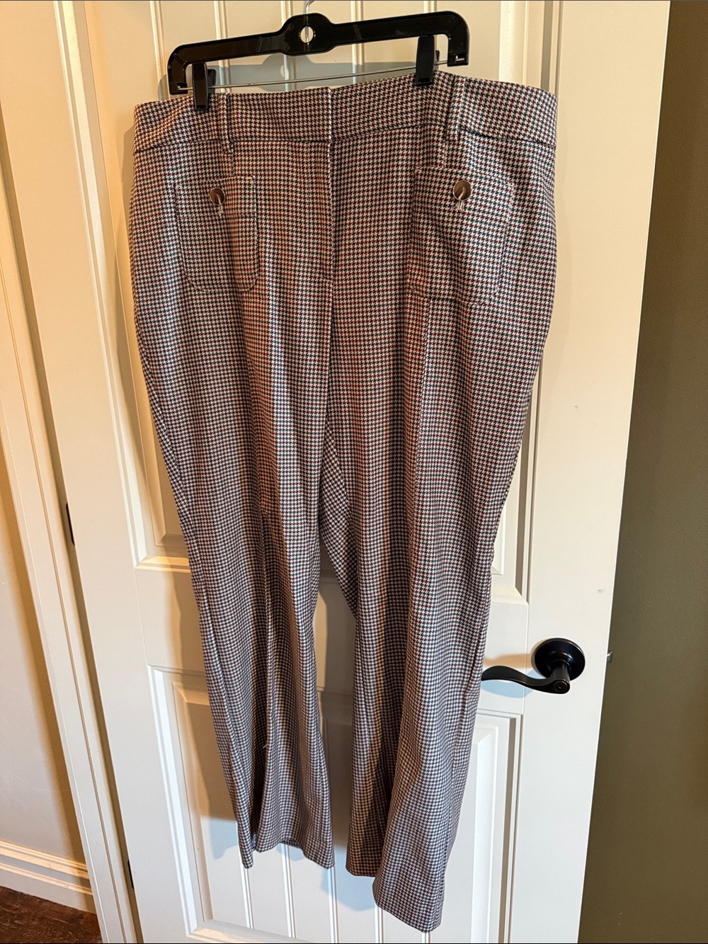 Talbots Brown and Green Houndstooth Trousers Menswear Style